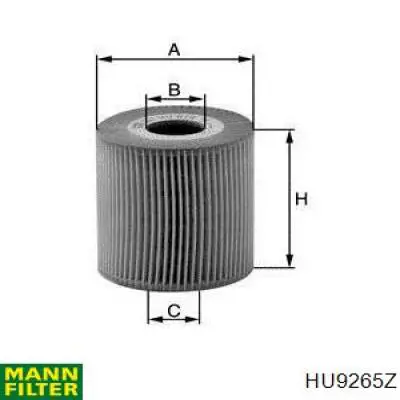 HU9265Z Mann-Filter filtro de aceite