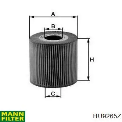 Filtro de aceite Mann-Filter HU9265Z precio, desde 9,80 EUR