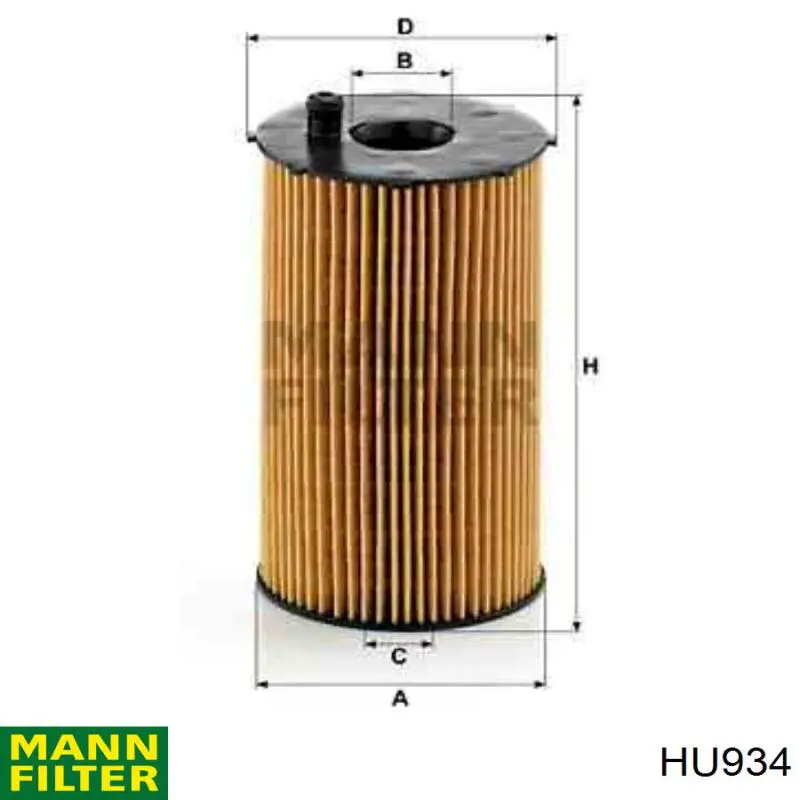 HU934 Mann-Filter filtro de aceite