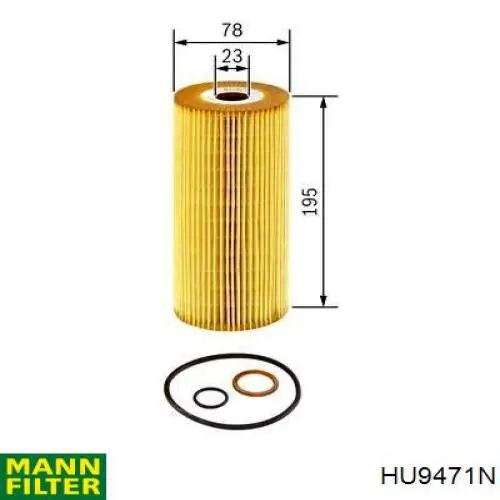 HU9471N Mann-Filter filtro de aceite