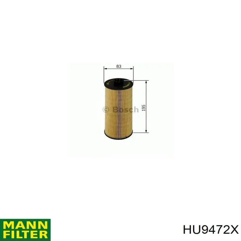Comprar HU9472X Mann-Filter Filtros de aceite