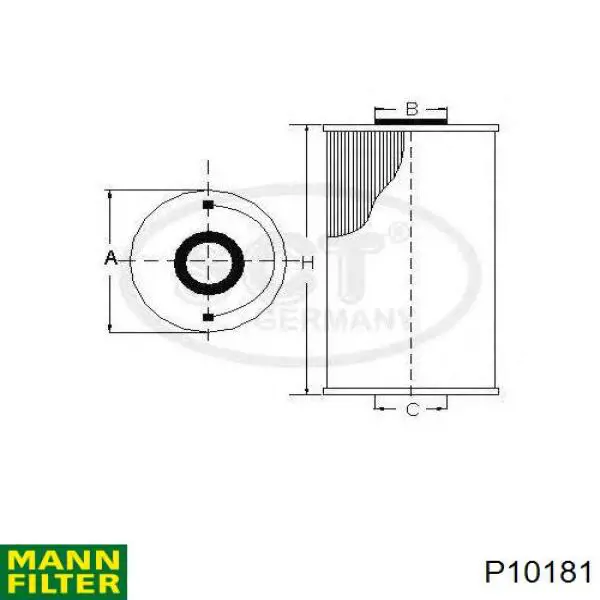 P10181 Mann-Filter filtro de combustible