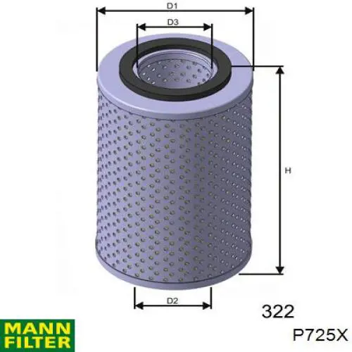 Comprar P725X Mann-Filter Filtro diesel