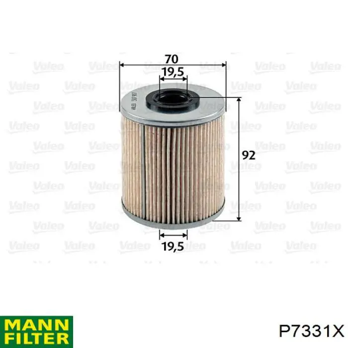 P7331X Mann-Filter Filtro de gasolina