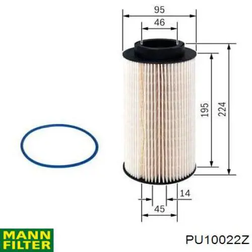 PU10022Z Mann-Filter filtro combustible