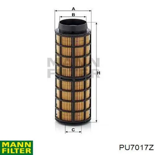 PU7017Z Mann-Filter filtro de combustible