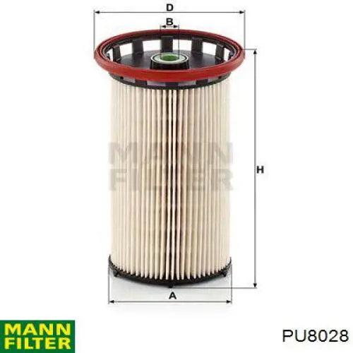 PU8028 Mann-Filter filtro de combustible