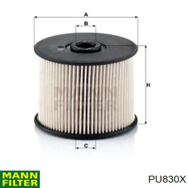 Filtro de combustible PU830X Mann-Filter