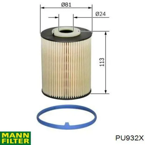 Comprar PU932X Mann-Filter Filtro diesel