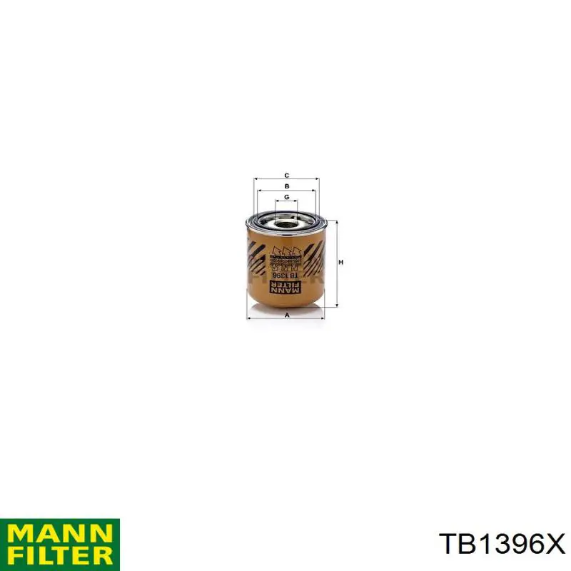 Filtro del desecador de aire (separador de agua y aceite) (camión) Mann-Filter TB1396X precio, desde 20,16 EUR
