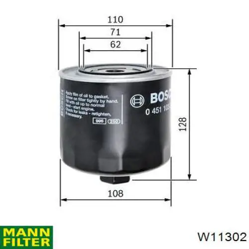 Filtro de aceite motor Japan Parts FO011S