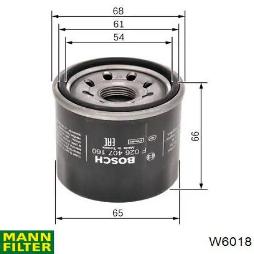 Comprar W6018 Mann-Filter Filtros de aceite