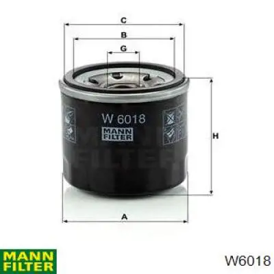 W6018 Mann-Filter filtro de aceite