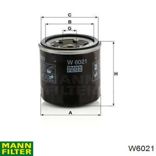 Filtro de aceite Mann-Filter W6021 precio, desde 3,91 EUR