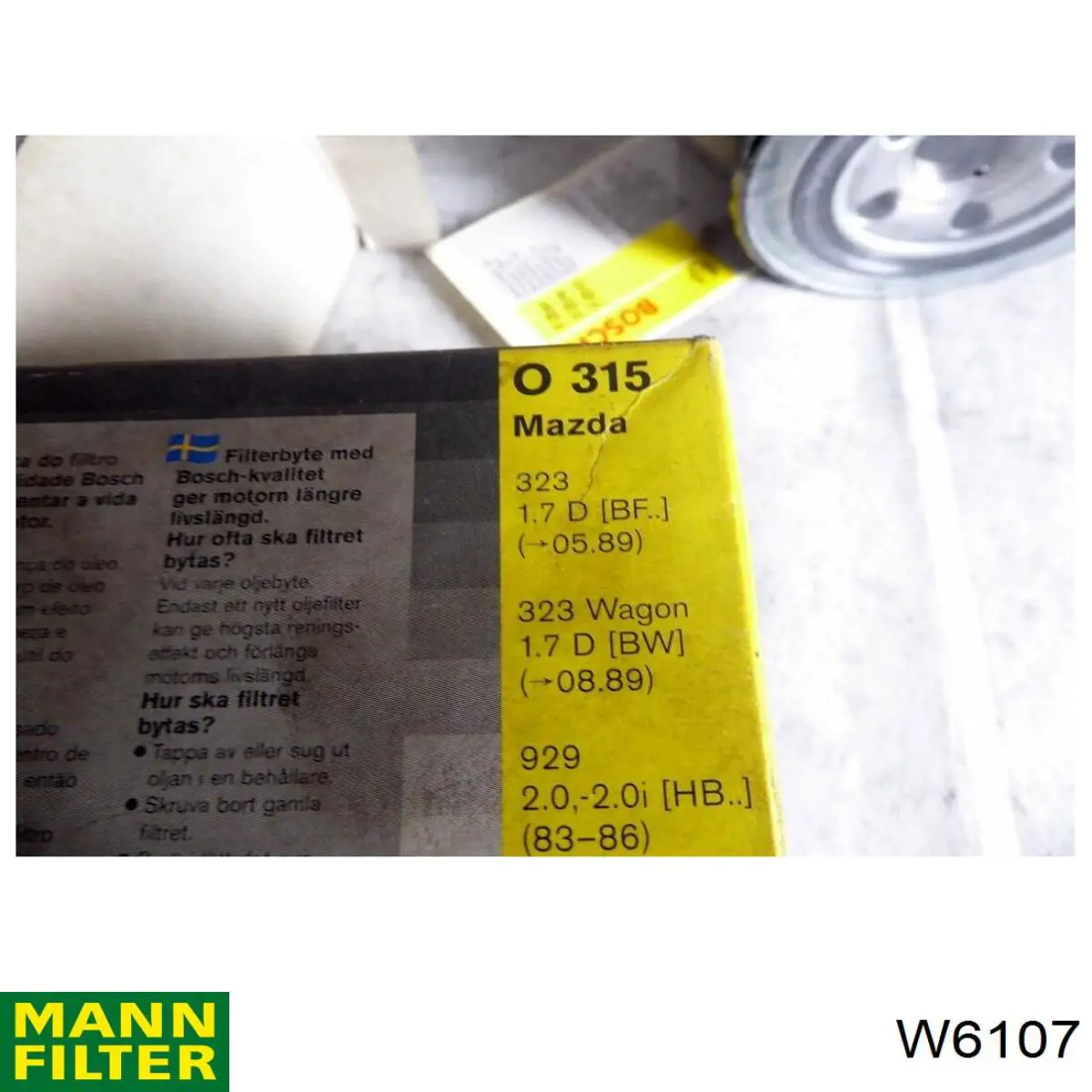 Filtro de aceite motor Mann-Filter W6107