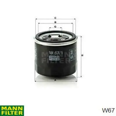 W67 Mann-Filter filtro de aceite