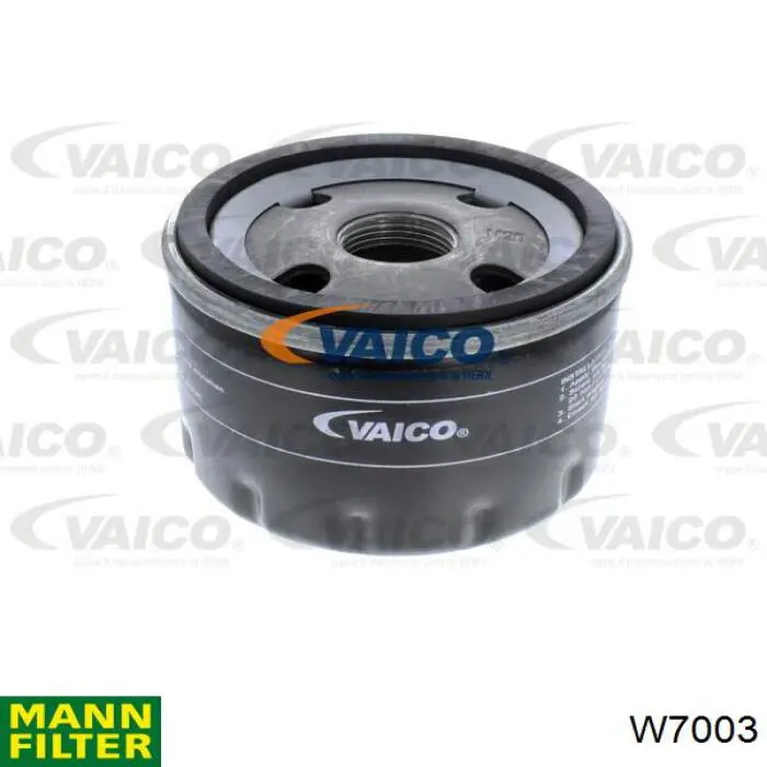 W7003 Mann-Filter filtro de aceite