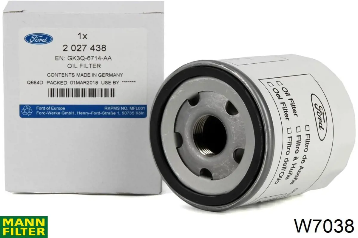 Comprar W7038 Mann-Filter Filtros de aceite