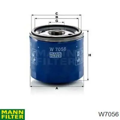 W7056 Mann-Filter filtro de aceite