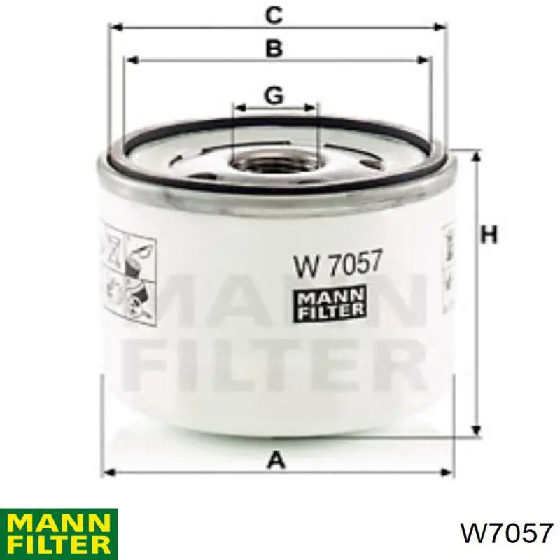 Comprar W7057 Mann-Filter Filtros de aceite