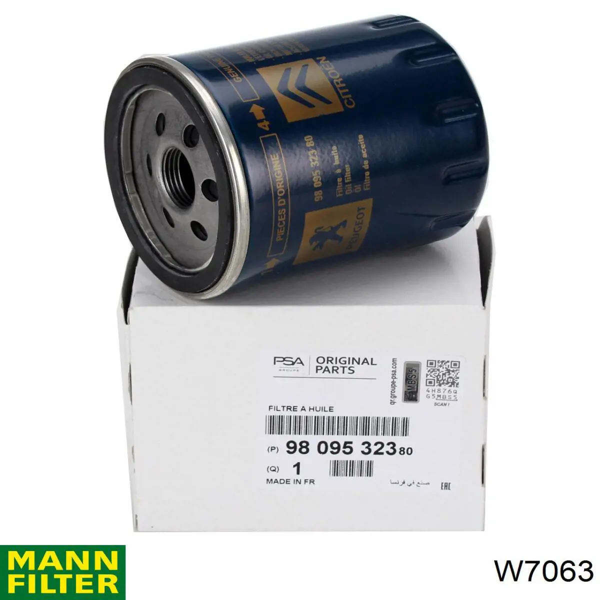 Filtro de aceite W7063 Mann-Filter