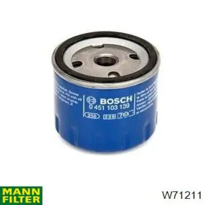 W71211 Mann-Filter filtro de aceite