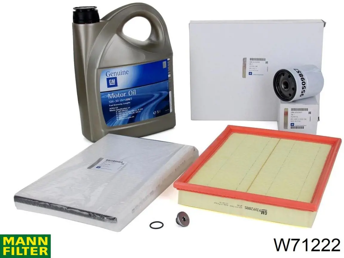 Filtro de aceite motor Mann-Filter W71222