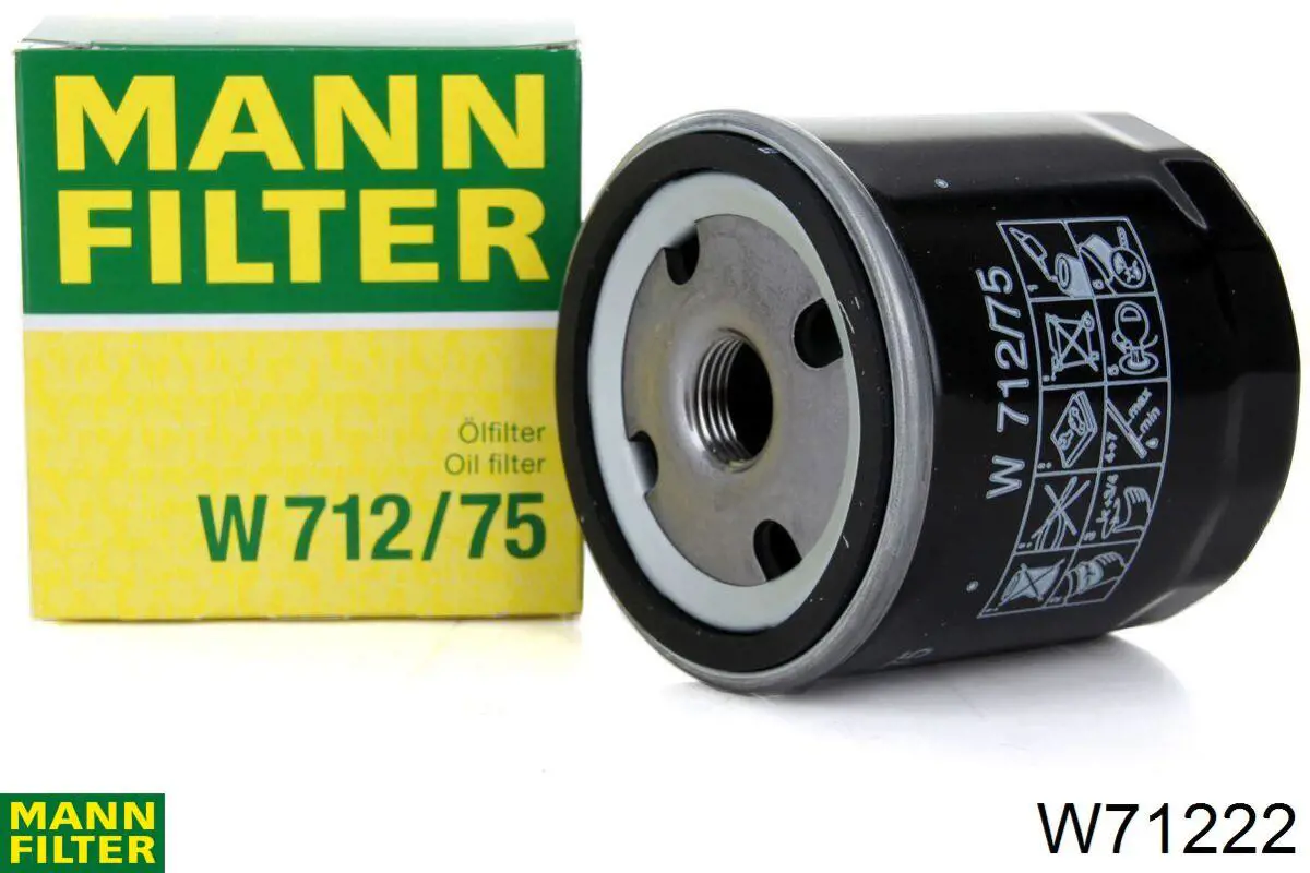 W71222 Mann-Filter filtro de aceite
