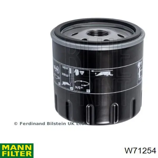 W71254 Mann-Filter filtro de aceite