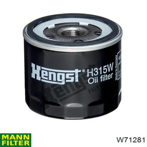 W71281 Mann-Filter filtro de aceite