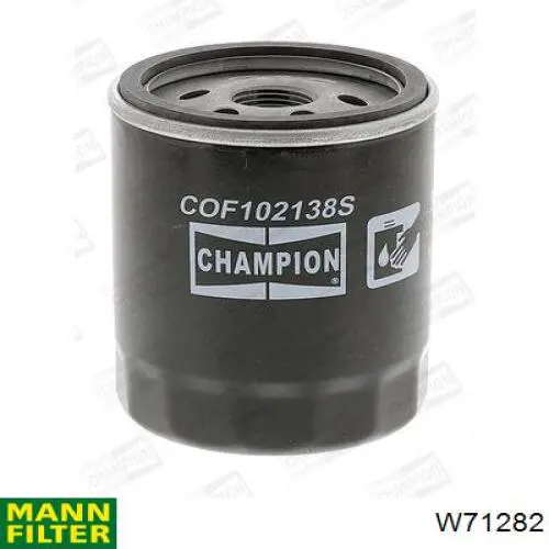 Filtro de aceite W71282 Mann-Filter