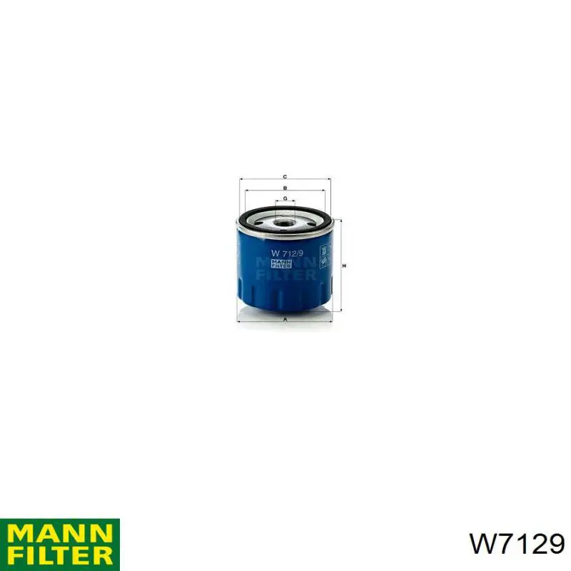 Comprar W7129 Mann-Filter Filtros de aceite