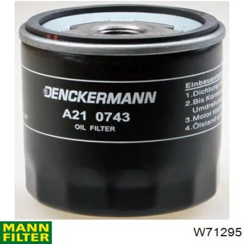 Filtro de aceite W71295 Mann-Filter