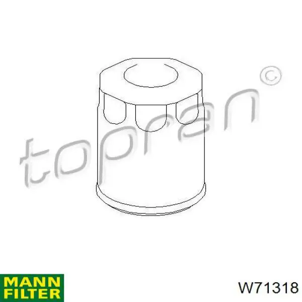 Filtro de aceite Mann-Filter W71318 precio, desde 4,10 EUR