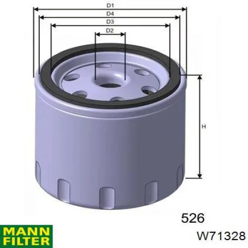 Filtro de aceite motor Mann-Filter W71314