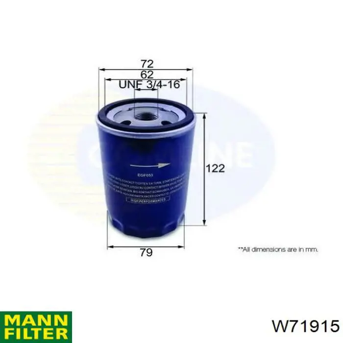 Filtro de aceite Mann-Filter W71915 precio, desde 7,48 EUR