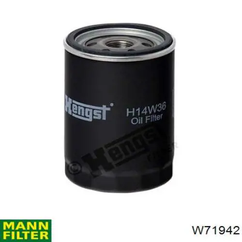 W71942 Mann-Filter filtro de aceite