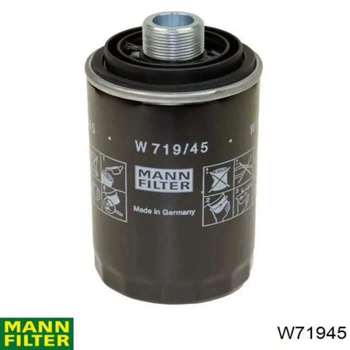 W71945 Mann-Filter filtro de aceite