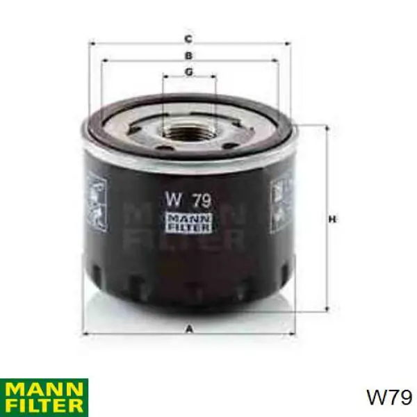Filtro de aceite Mann-Filter W79 precio, desde 3,89 EUR