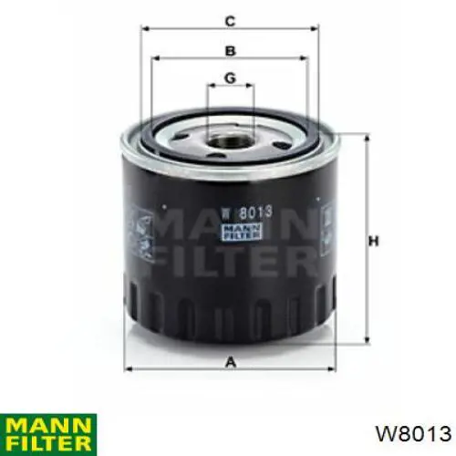 Filtro de aceite Mann-Filter W8013 precio, desde 6,93 EUR
