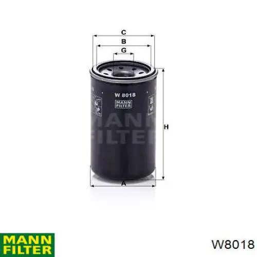 W8018 Mann-Filter filtro de aceite