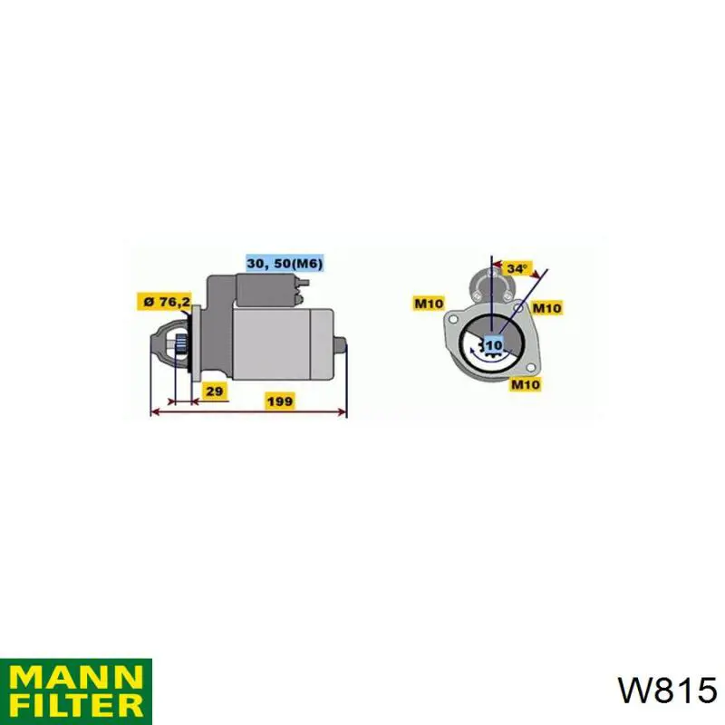 Filtro de aceite Mann-Filter W815 precio, desde 5,87 EUR
