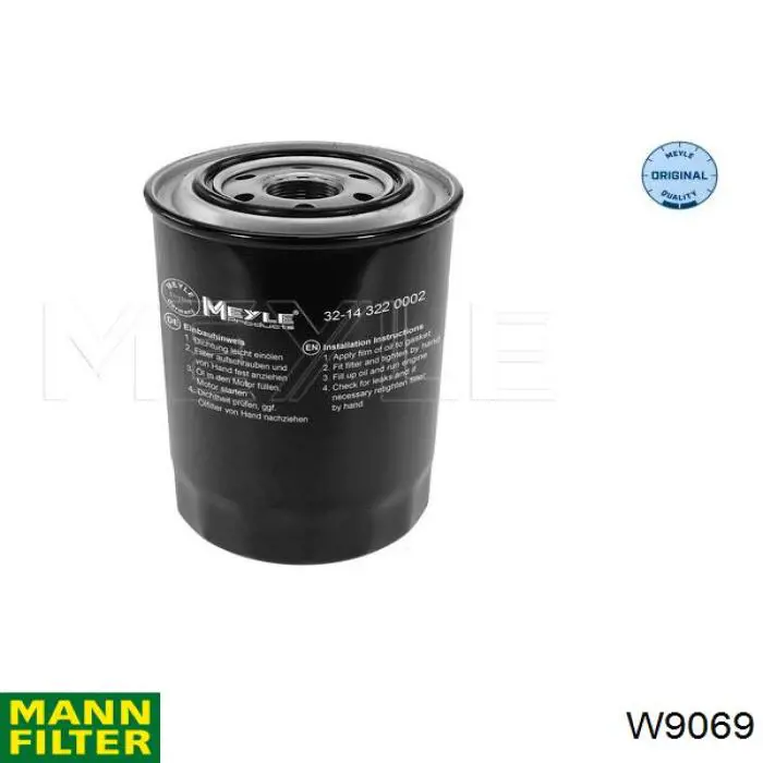 W9069 Mann-Filter filtro de aceite