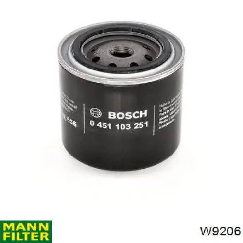 W9206 Mann-Filter filtro de aceite