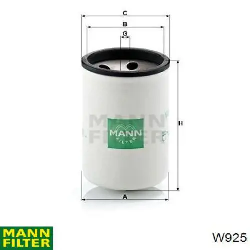 Filtro de aceite Mann-Filter W925 precio, desde 17,68 EUR