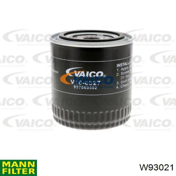 Comprar W93021 Mann-Filter Filtros de aceite