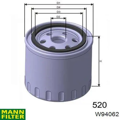Comprar W94062 Mann-Filter Filtros de aceite