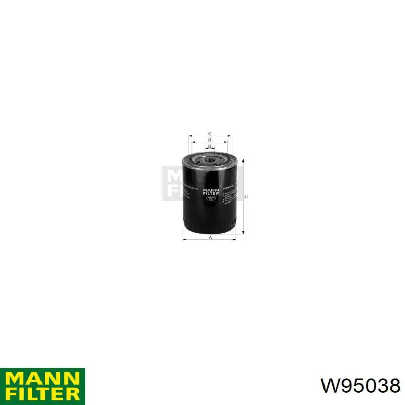 Filtro de aceite Mann-Filter W95038 precio, desde 14,37 EUR