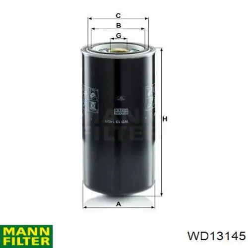 Filtro hidráulico Mann-Filter WD13145