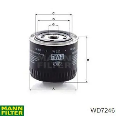 Filtro del sistema hidráulico WD7246 Mann-Filter